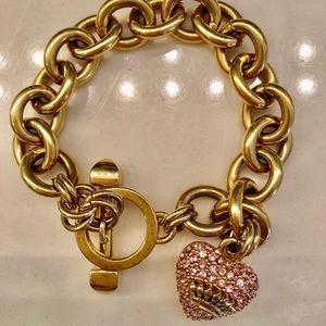 JUICY COUTURE PINK HEART BRACELET